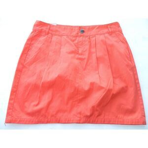 Gap‎ Skirt Twill Mini Orange Red Killer Tomato Skirt Size 8